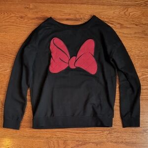 Disney Black Sweater with Red Minnie Bow